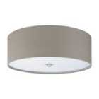 Pasteri Taupe Fabric Flush Ceiling Light