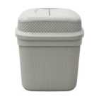 JVL 11 Litre Droplette Push Top Bin - Ice Grey