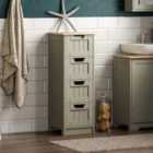 Bath Vida Priano 4 Drawer Freestanding Unit - Grey