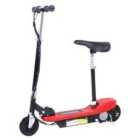 HOMCOM Kids Foldable E Scooter Electric 120W Toy with Brake Kickstand - Red