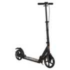 HOMCOM Teens Adult Kick Scooter Fold Adjust 14+ with Rear Wheel & Hand Brake - Black