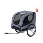 PawHut Pet Steel Bicycle Trailer/Bike Carrier - Grey & Black
