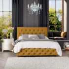 Laurence Llewelyn Bowen Luna Ottoman Storage Bed Plush Velvet Ochre Small Double