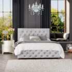 Laurence Llewelyn Bowen Luna Ottoman Storage Bed Mirazzi Velvet Silver Single