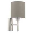 Pasteri Taupe Fabric Wall Light
