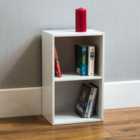 Oxford 2 Tier Cube Bookcase White