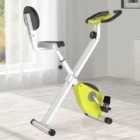 HOMCOM Magnetic Resistance Exercise Bike Foldable LCD Adjustable Seat Yellow