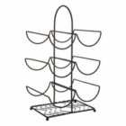 Premier Housewares Wine Rack, Black Powder Coat Finish, 6 Bottles