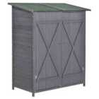 Outsunny 4' 2'' x 2' 3'' Wooden Outdoor Storage Unit - Grey