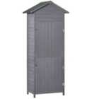 Outsunny 2' 1'' x 1' 5'' Wooden Outdoor Storage Unit - Grey
