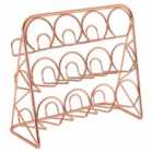 Spice Rack, Copper Finish, 12 Spice Bottles