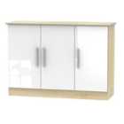 Ready Assembled Goodland Three Door Sideboard White