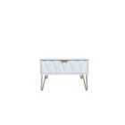 Ready Assembled Copenhagen One Drawer Large Bedside Cabinet White