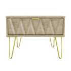 Ready Assembled Copenhagen One Drawer Large Bedside Cabinet Bardolino