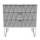 Ready Assembled Copenhagen Three Drawer Chest Shadow