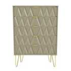 Ready Assembled Copenhagen Five Drawer Chest Mushroom