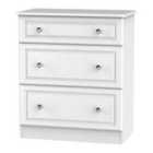 Ready Assembled Lisbon Three Drawer Chest White