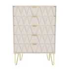 Ready Assembled Copenhagen Five Drawer Chest Ash