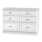 Ready Assembled Lisbon Six Drawer Chest White