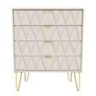 Ready Assembled Copenhagen Four Drawer Chest Ash