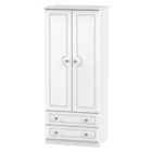 Ready Assembled Lisbon Two Door Two Drawer Wardrobe White
