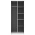 Ready Assembled Copenhagen Open Shelf Wardrobe White