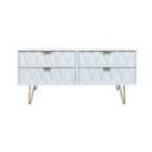 Ready Assembled Copenhagen Four Drawer Bed Box White