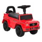 HOMCOM Benz G350 Push Handle Sliding Car with Horn & Under Seat Storage - Red