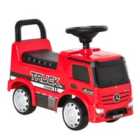 HOMCOM 3-in-1 Mercedes Truck Ride On w/ Storage & Handle Red