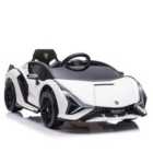 HOMCOM Lamborghini SIAN 12V Kids Electric Ride On Car Toy with Remote Control - White