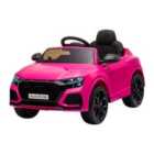 HOMCOM Audi RS Q8 6V Kids Electric Ride On Car Toy with Remote, USB, MP3 & Bluetooth - Pink