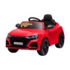 HOMCOM Audi RS Q8 6V Kids Electric Ride On Car Toy with Remote, USB, MP3 & Bluetooth - Red