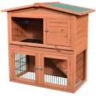 PawHut 2-Tier Wooden Small Rabbit/Guinea Pig Hutch