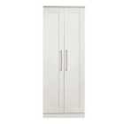 Ready Assembled York Tall 2 Door Wardrobe White Ash