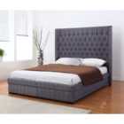 Genesis Linen King Size Bed Dark Grey