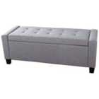 Verona Ottoman Bench Grey Fabric