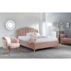 GFW Pettine King Pink Upholstered Ottoman Bed