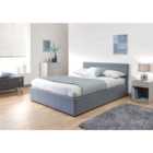 GFW Side Lift King Ottoman Grey PU Bed