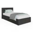GFW End Lift Single Ottoman Black PU Bed