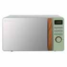 Russell Hobbs RHMMD714MG-N 17L 700W Digital Microwave - Matt Green with Wooden Effect Handle