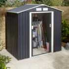 Rowlinson Trentvale 6X4 Metal Apex Shed - Dark Grey
