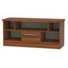 Ready Assembled Edina 1 Drawer TV Unit Walnut