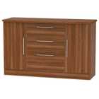 Ready Assembled Edina 2 Door 3 Drawer Sideboard Walnut