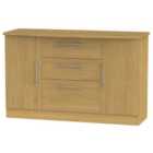 Ready Assembled Edina 2 Door 3 Drawer Sideboard Modern Oak