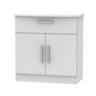 Ready Assembled Fourisse 1 Drawer Sideboard Grey Matt