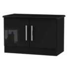 Ready Assembled Tedesca Compact TV Unit Black Gloss