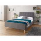 GFW Ashbourne King Grey Fabric Bed Frame
