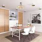 HOMCOM Modern K9 Crystal Ceiling Lighting Chandelier Light Lamp