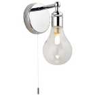 Viera Exposed Bulb Light - Chrome