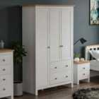 Arlington 3 Door 2 Drawer Wardrobe White